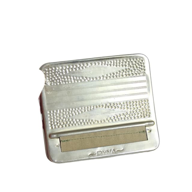 Dyspenser do papierosów, srebrny, metal, Czechosłowacja, lata 50. - WYMIARY