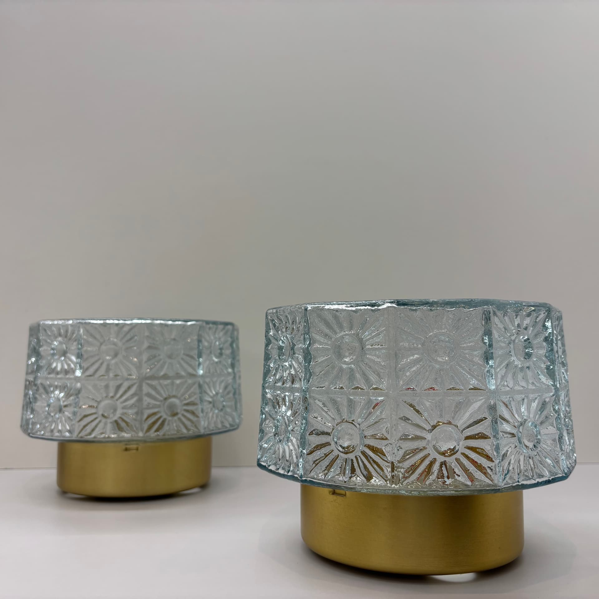 Para kinkietów, transparent, szkło, Niemcy, lata 80. - 185098