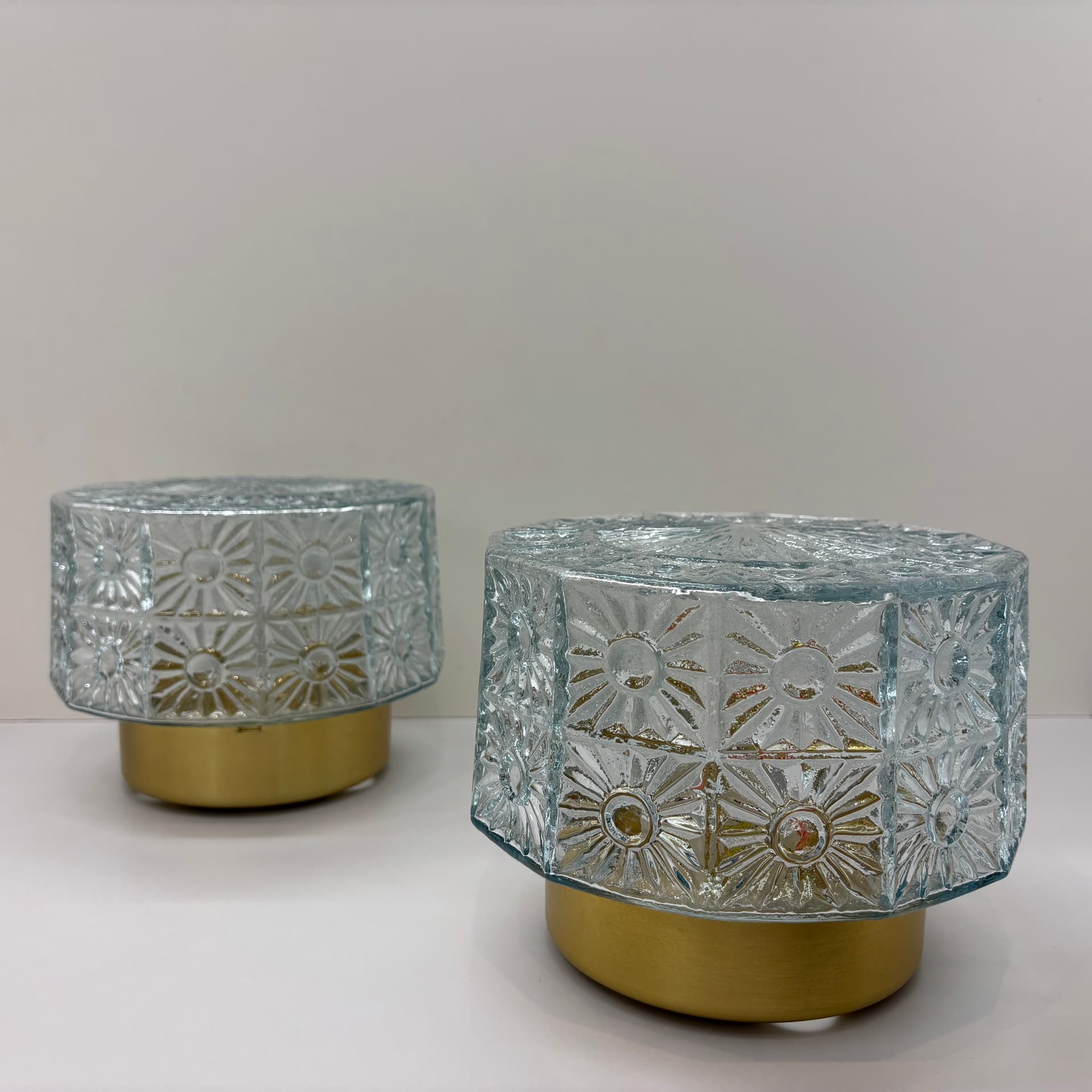 Para kinkietów, transparent, szkło, Niemcy, lata 80. - 185099