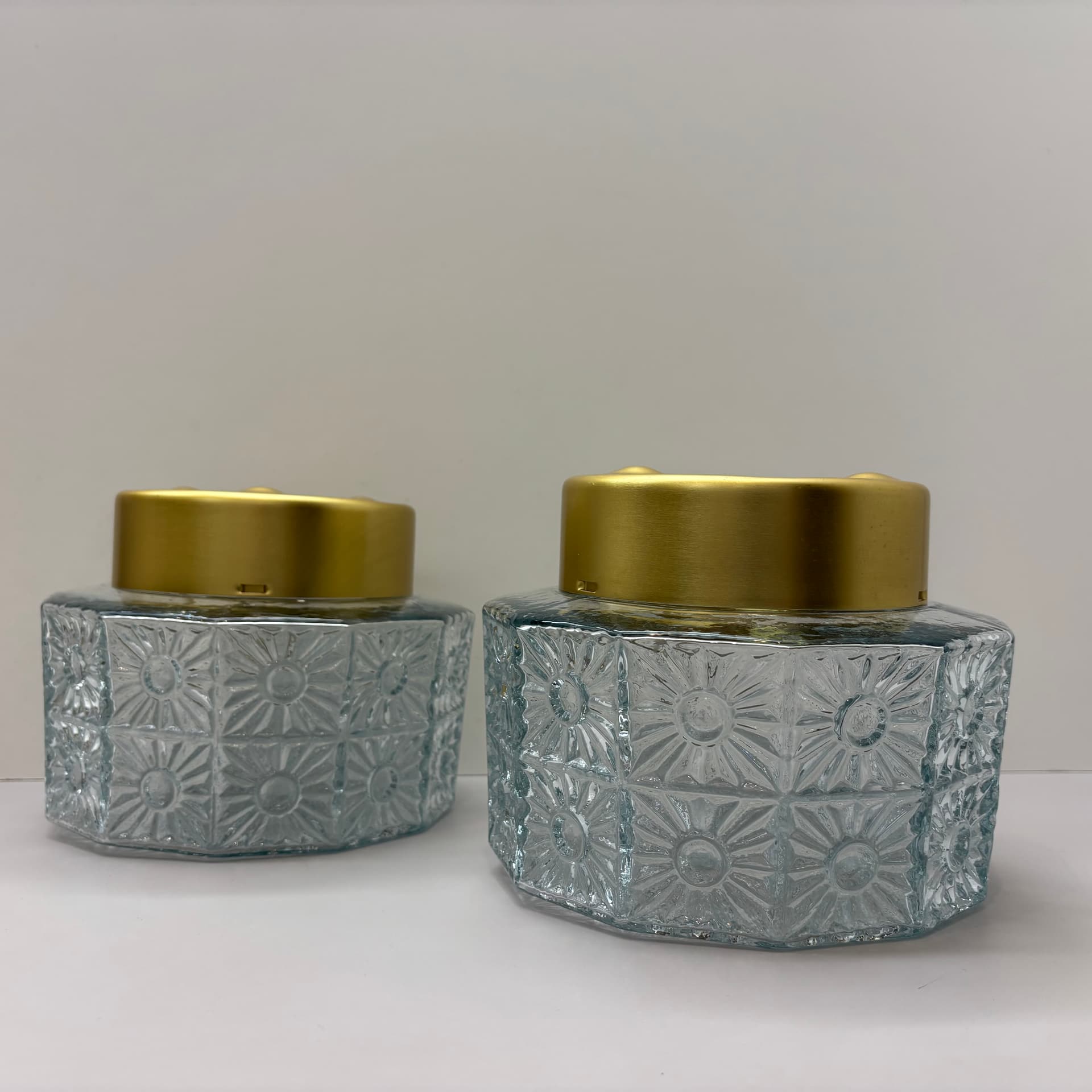 Para kinkietów, transparent, szkło, Niemcy, lata 80. - 185100