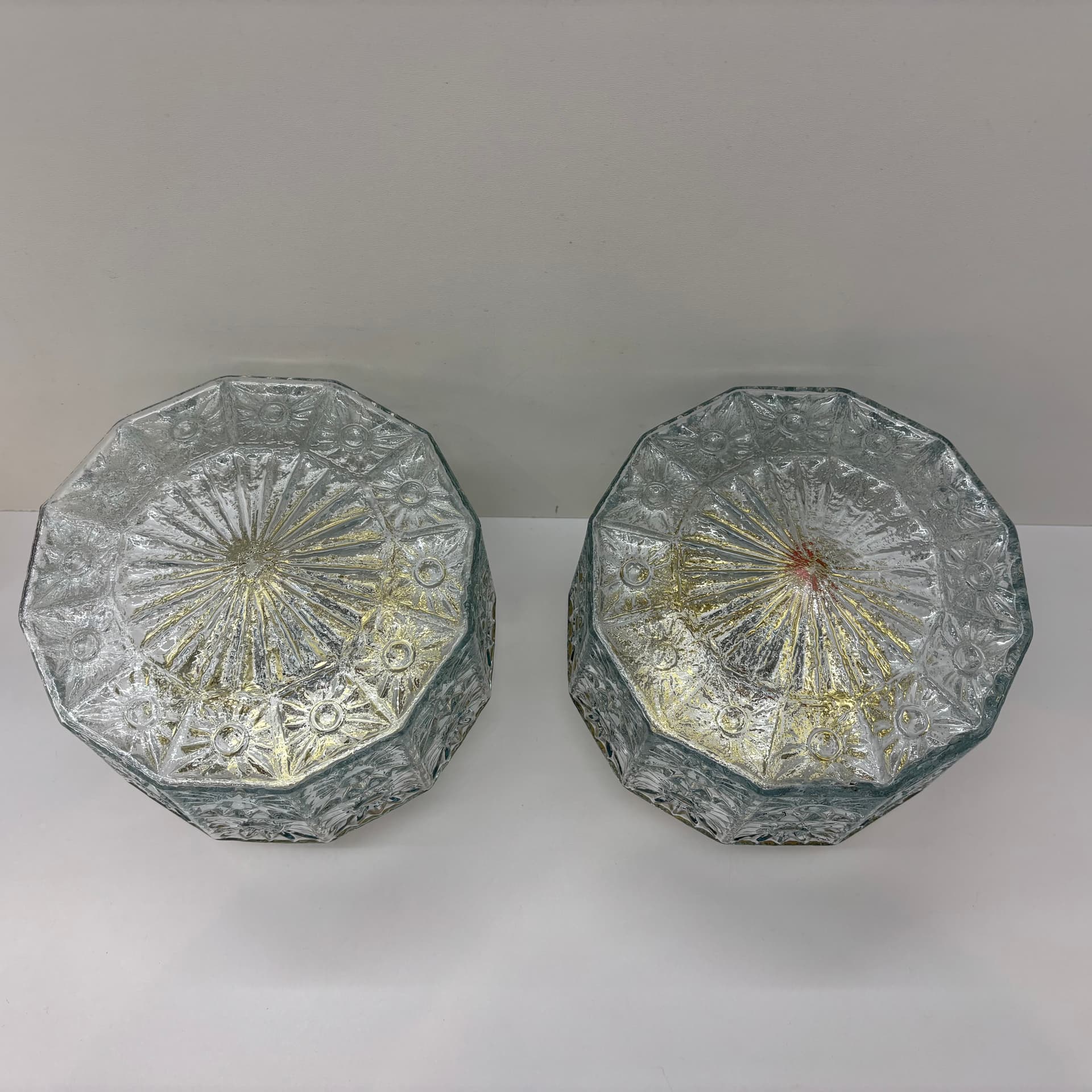 Para kinkietów, transparent, szkło, Niemcy, lata 80. - 185104