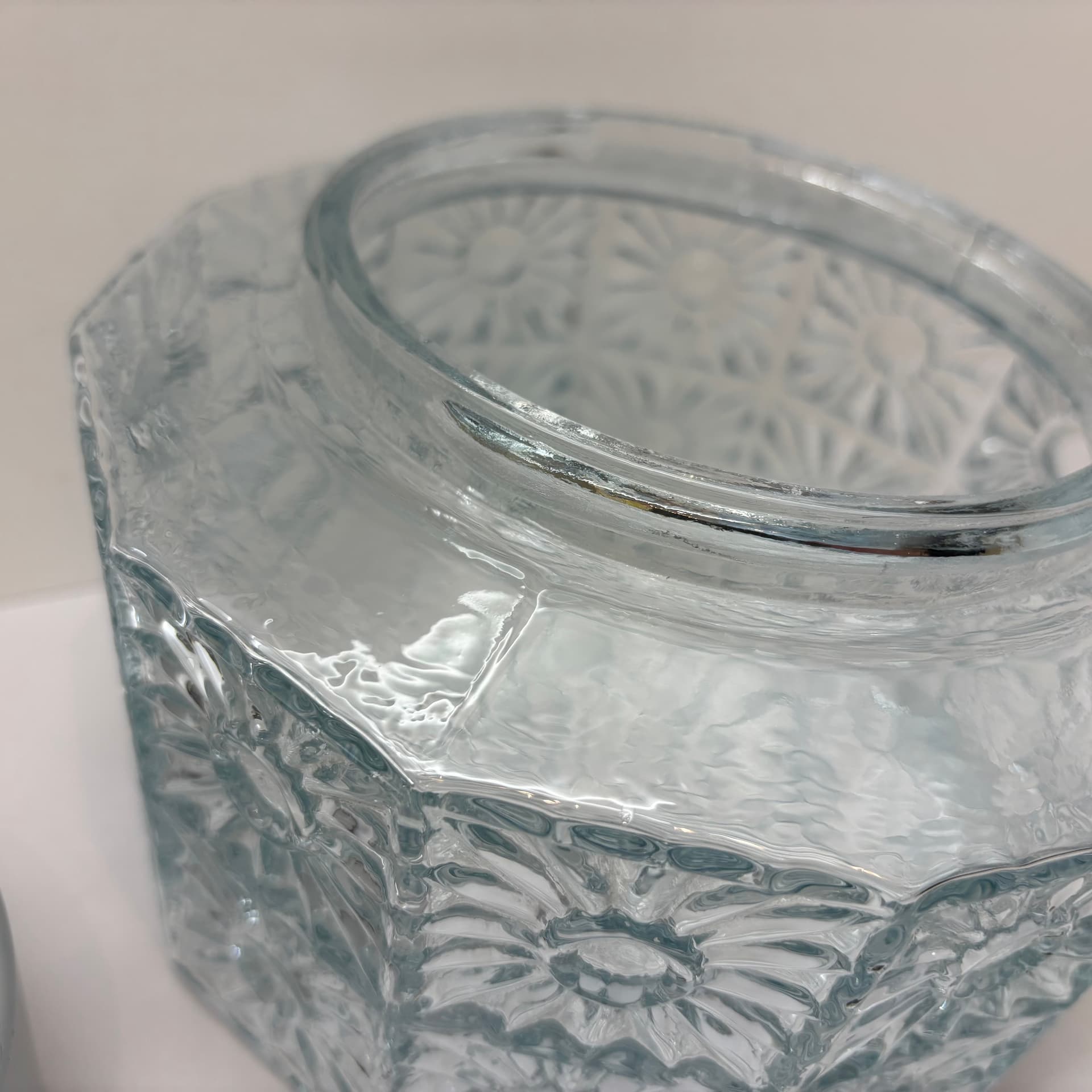 Plafon, turkusowe szkło, aluminium szczotkowane, Niemcy, lata 80. - 185117