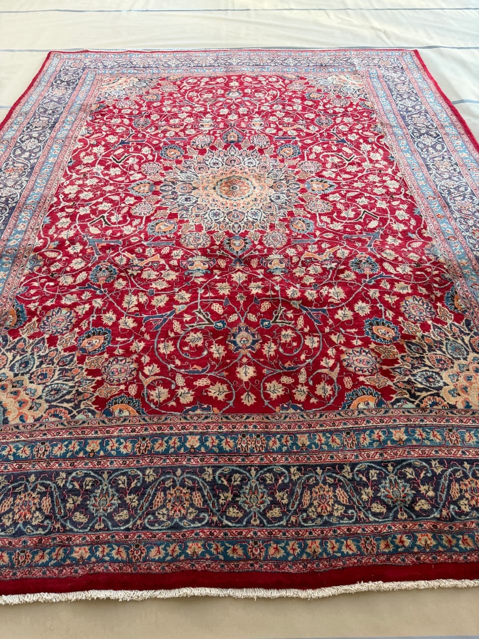 Dywan Keshan 390x300 cm, czerwony, wełna, Iran - 185160