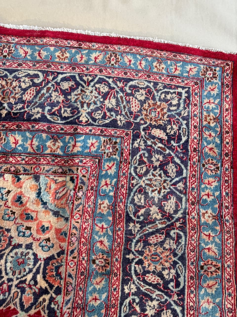 Dywan Keshan 390x300 cm, czerwony, wełna, Iran - 185171