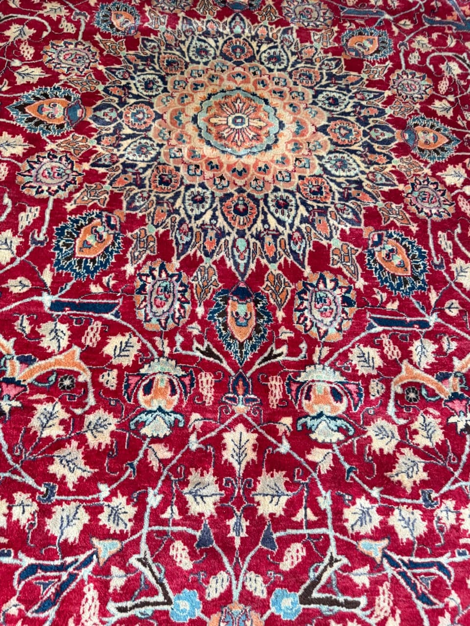 Dywan Keshan 390x300 cm, czerwony, wełna, Iran - 185164