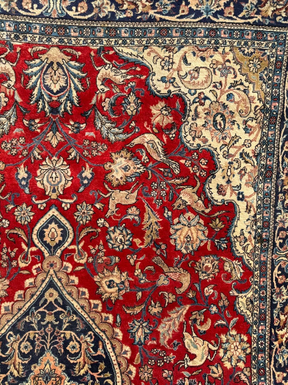 Dywan Goum 300x200 cm, czerwony, wełna, Iran, lata 90. - 185181