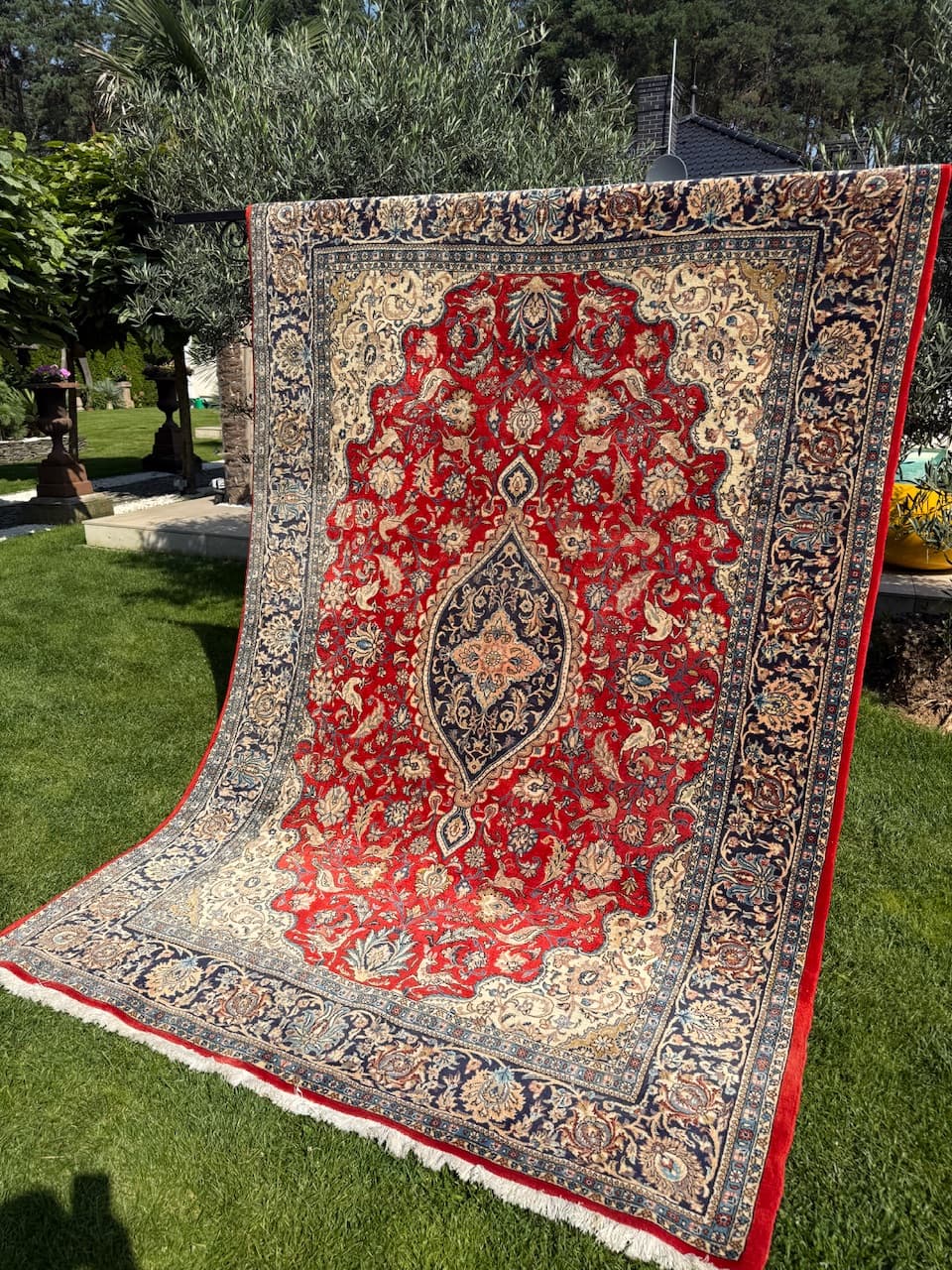 Dywan Goum 300x200 cm, czerwony, wełna, Iran, lata 90. - 185187