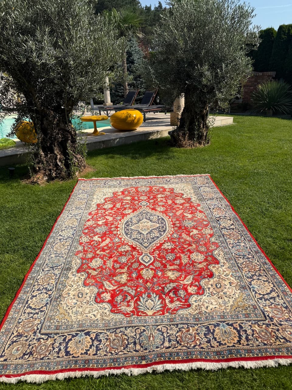 Dywan Goum 300x200 cm, czerwony, wełna, Iran, lata 90. - 185178