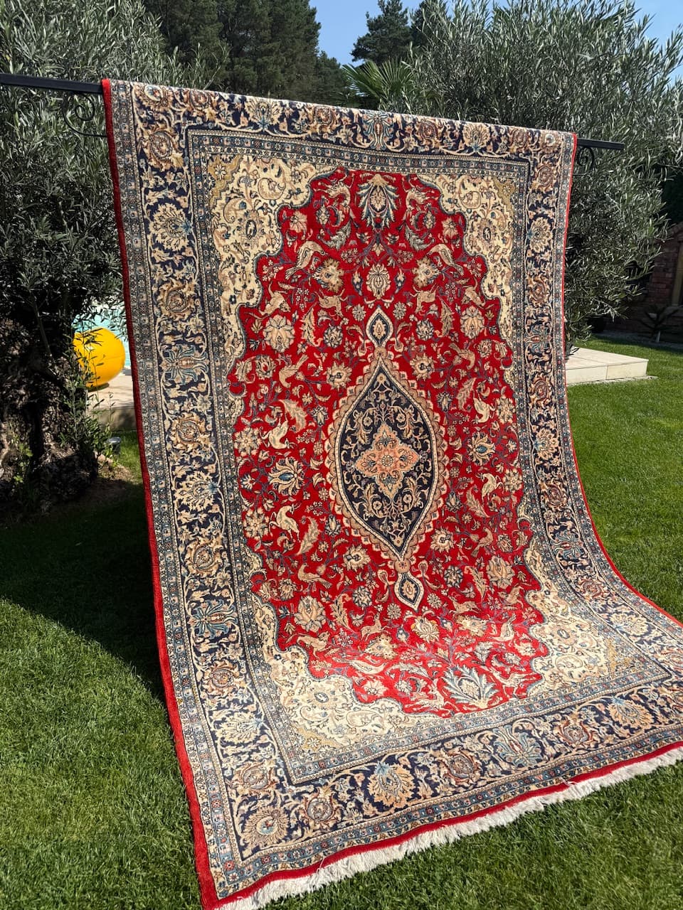 Dywan Goum 300x200 cm, czerwony, wełna, Iran, lata 90. - 185175