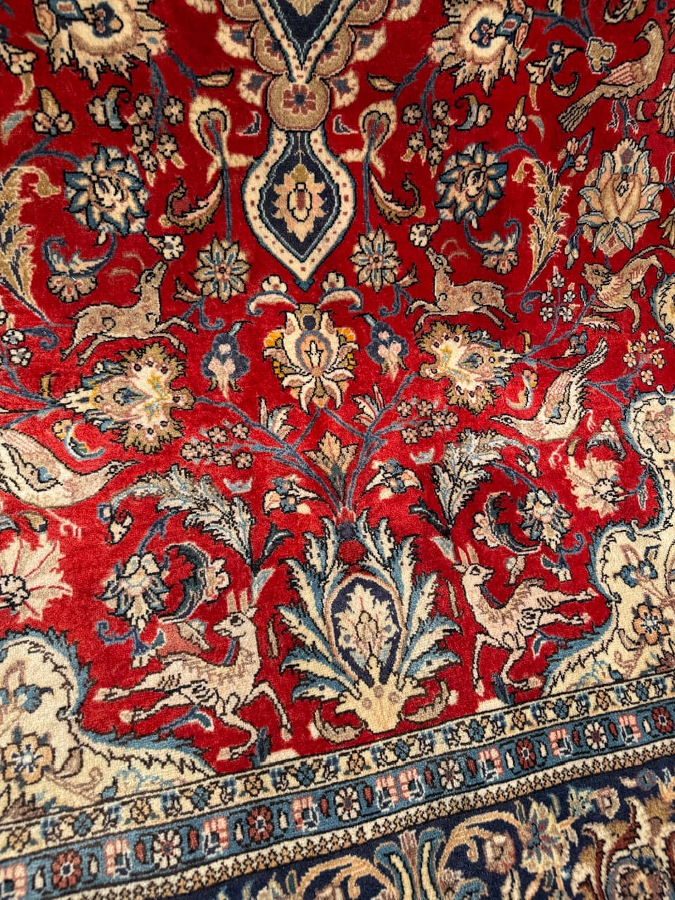 Dywan Goum 300x200 cm, czerwony, wełna, Iran, lata 90. - 185186