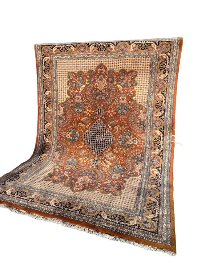 Rug Goum 350x250 cm, multicolor wool, India, 1990s. - DIMENSION