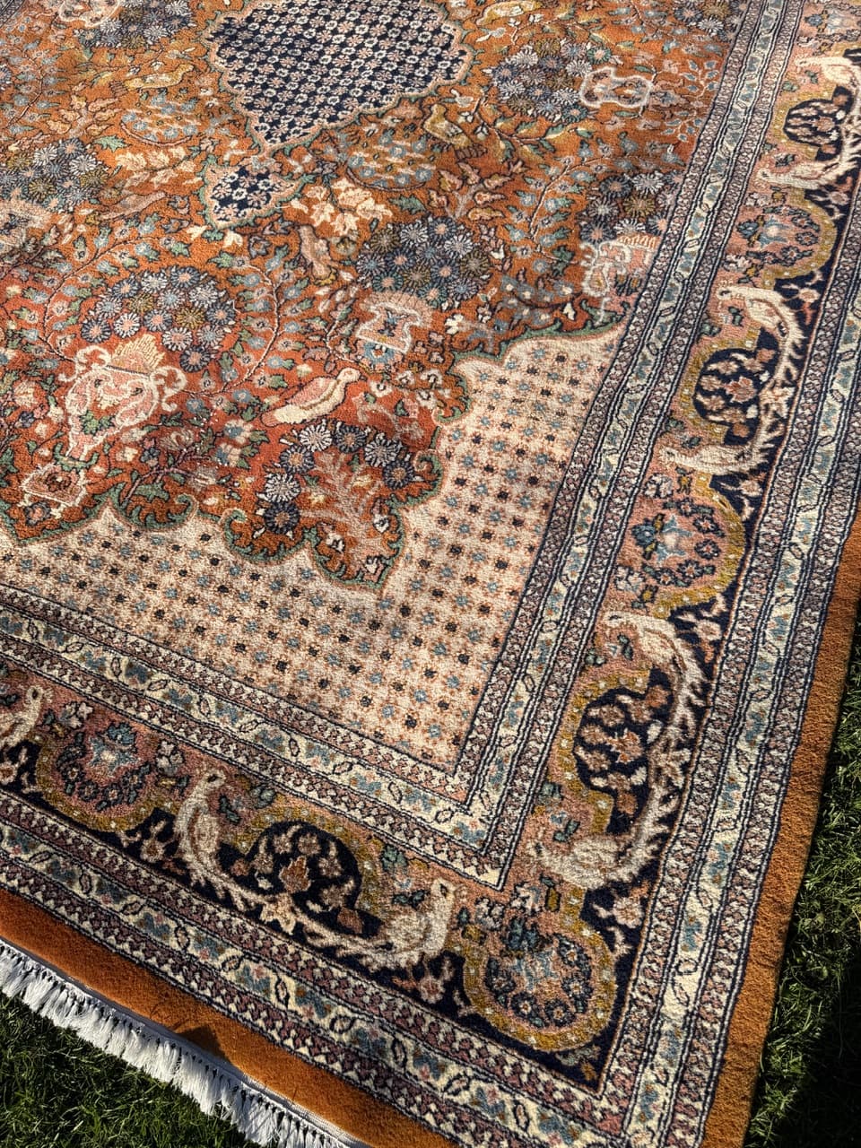 Rug Goum 350x250 cm, multicolor wool, India, 1990s. - 185204