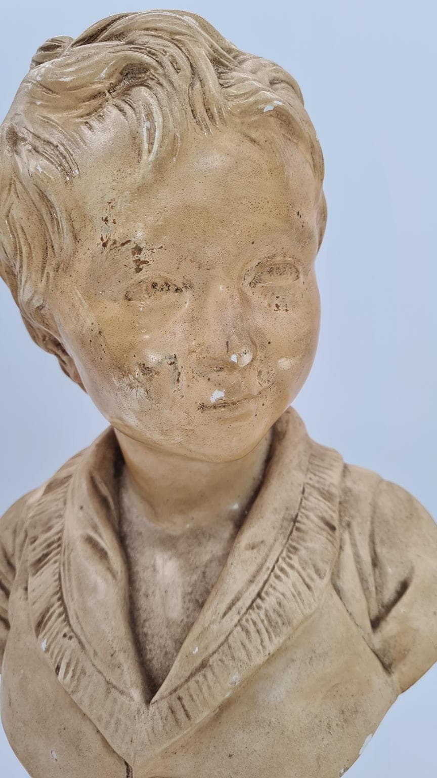 Gipsowe popiersie chłopca 40 cm | ok. 1900 r. | duży format 40 cm | antyk - 185220