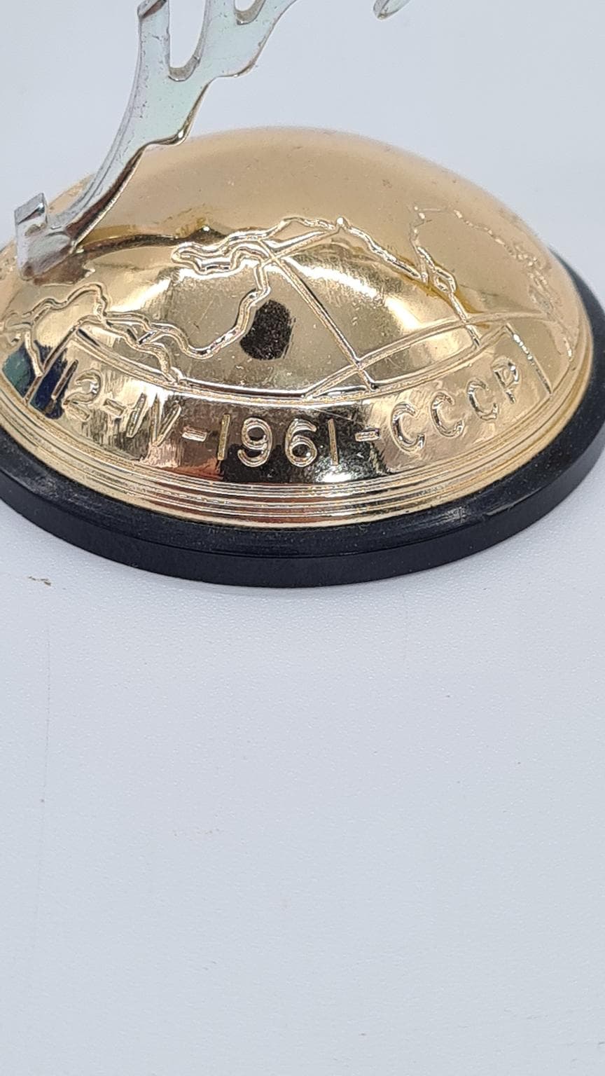 Model rakiety Wostok, space age, złoty, Rosja, lata 60. - 185238