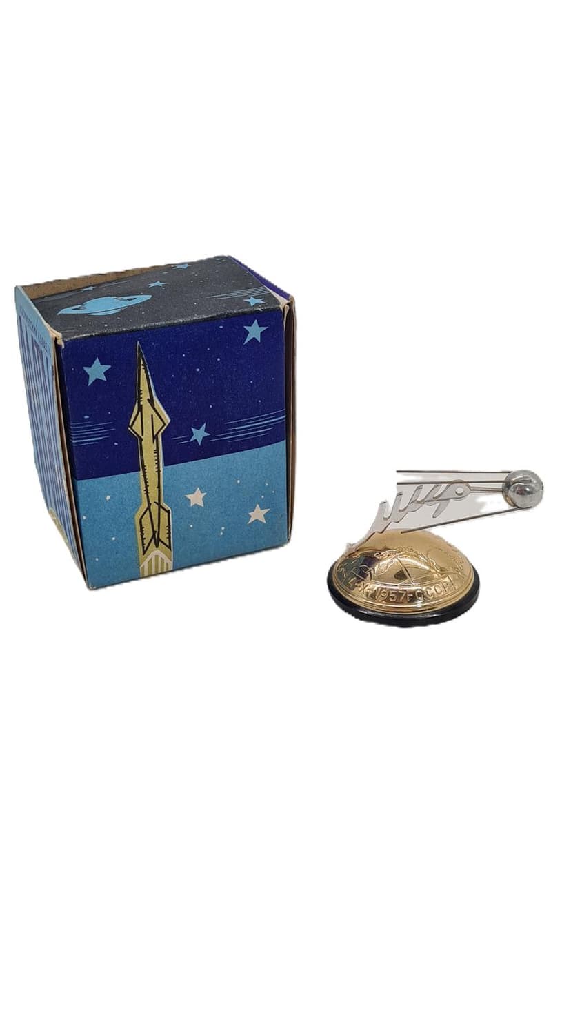 Figurka Space Age, srebrny, Rosja, lata 60.