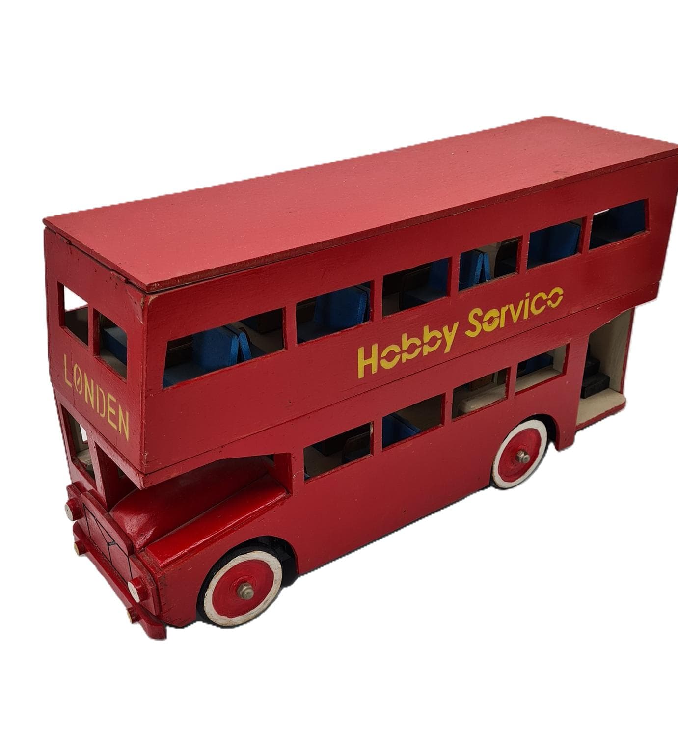 Duży drewniany autobus londyński, lata 60.-80.