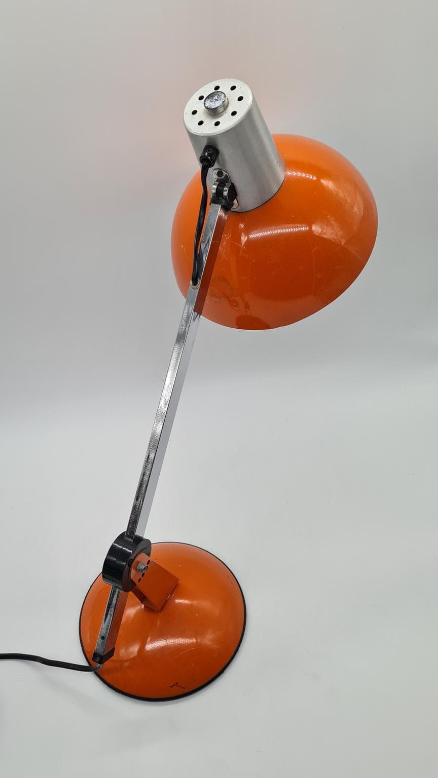 Lampa biurkowa, Space Age, pomarańczowy, metal, lata 70. - 185341