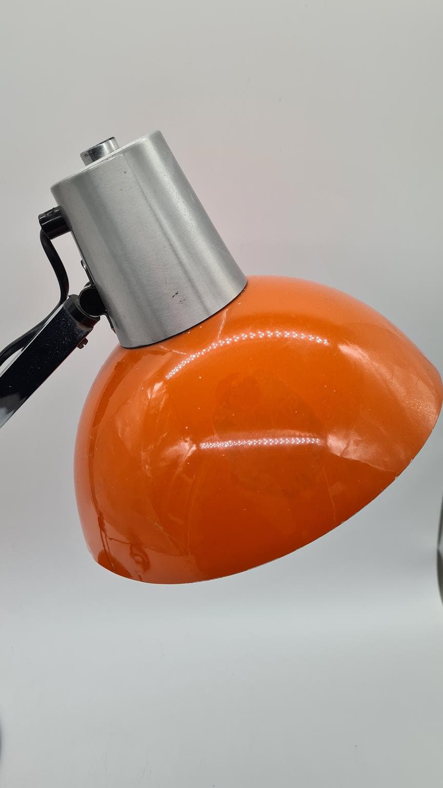 Lampa biurkowa, Space Age, pomarańczowy, metal, lata 70. - 185340