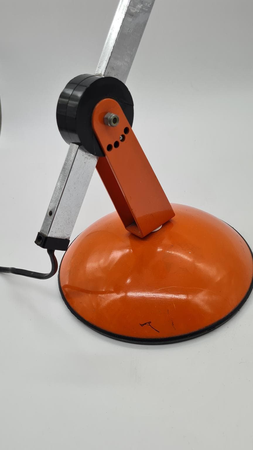 Lampa biurkowa, Space Age, pomarańczowy, metal, lata 70. - 185343