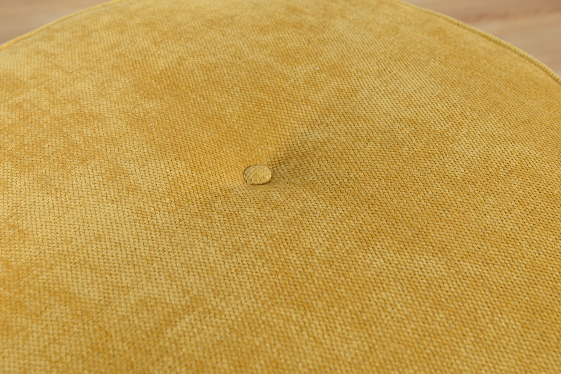 Stołek, tapicerka żółta, teak, proj. I. Kofod-Larsen, G-Plan, Wielka Brytania, lata 60. - 185381