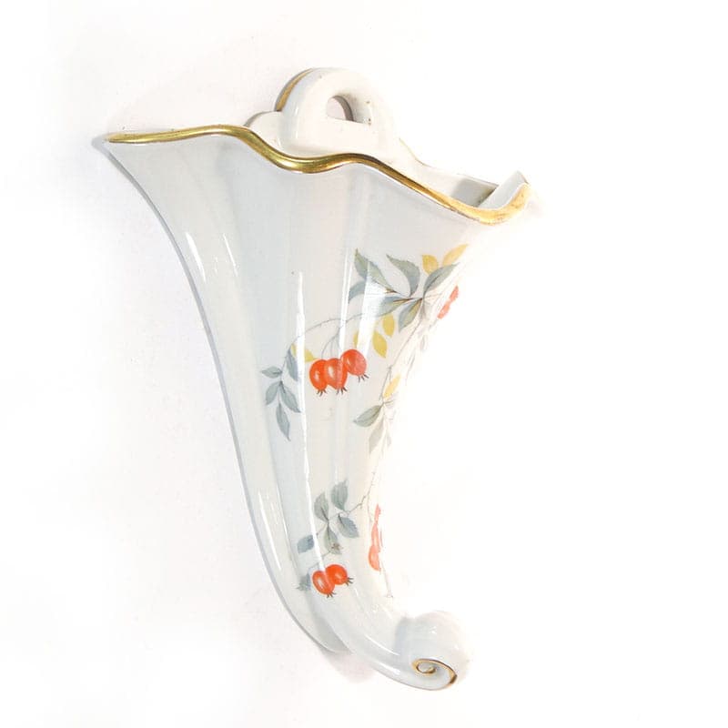 Wazon ścienny Art déco, porcelana multikolor, Ćmielów, Polska, lata 30. - 185407