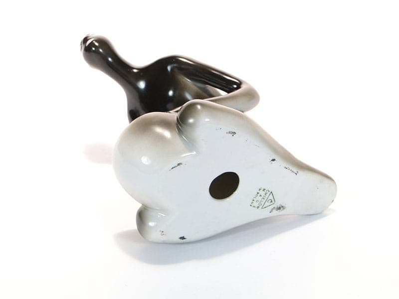 Figurka, Murzynek, czarny, porcelana, proj. H. Orthwein, Ćmielów, Polska, lata 50. - 185452