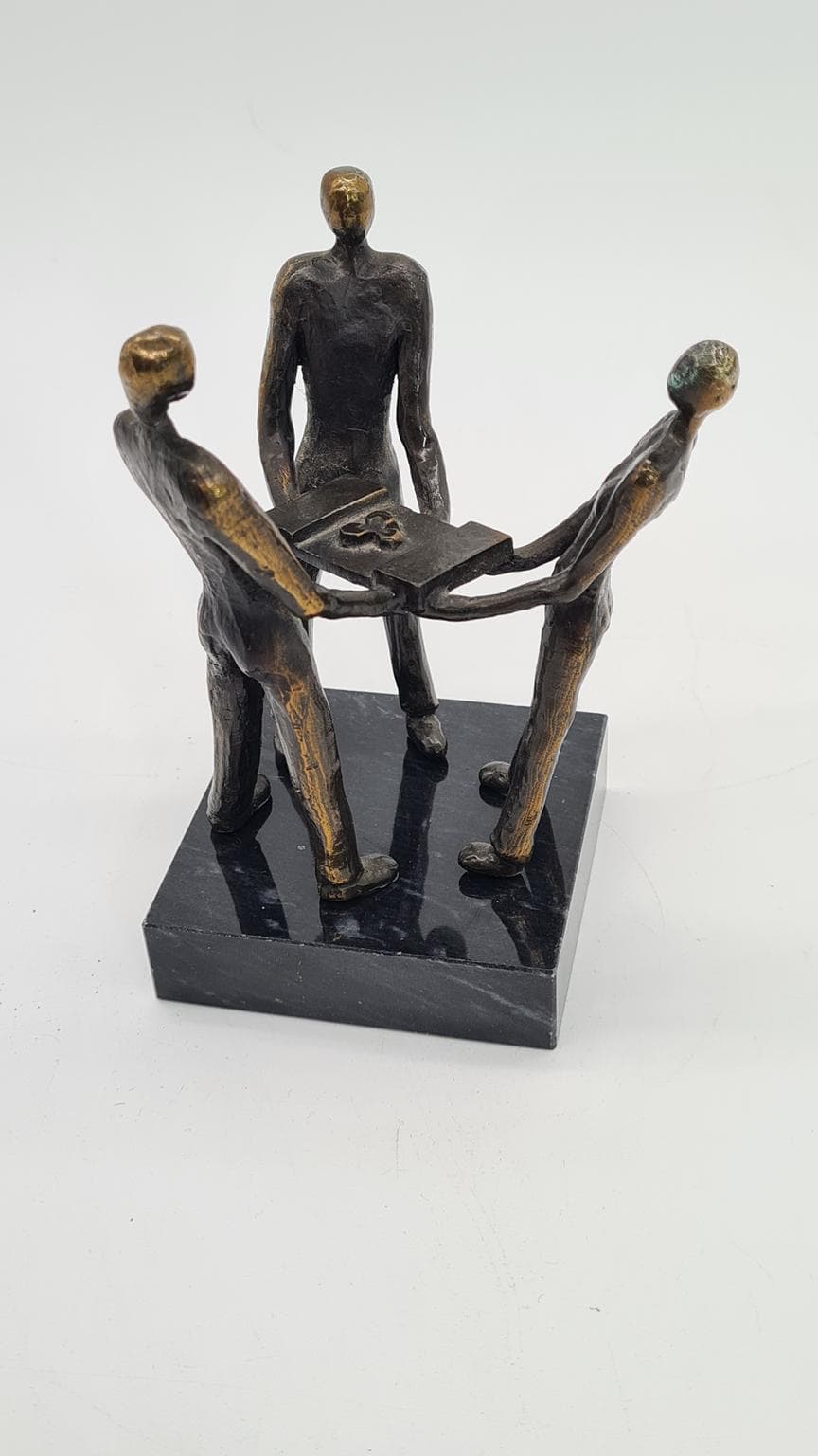 Rzeźba z brązu – Holandia 2000 | Figurka symboliczna | 13 cm - 185719