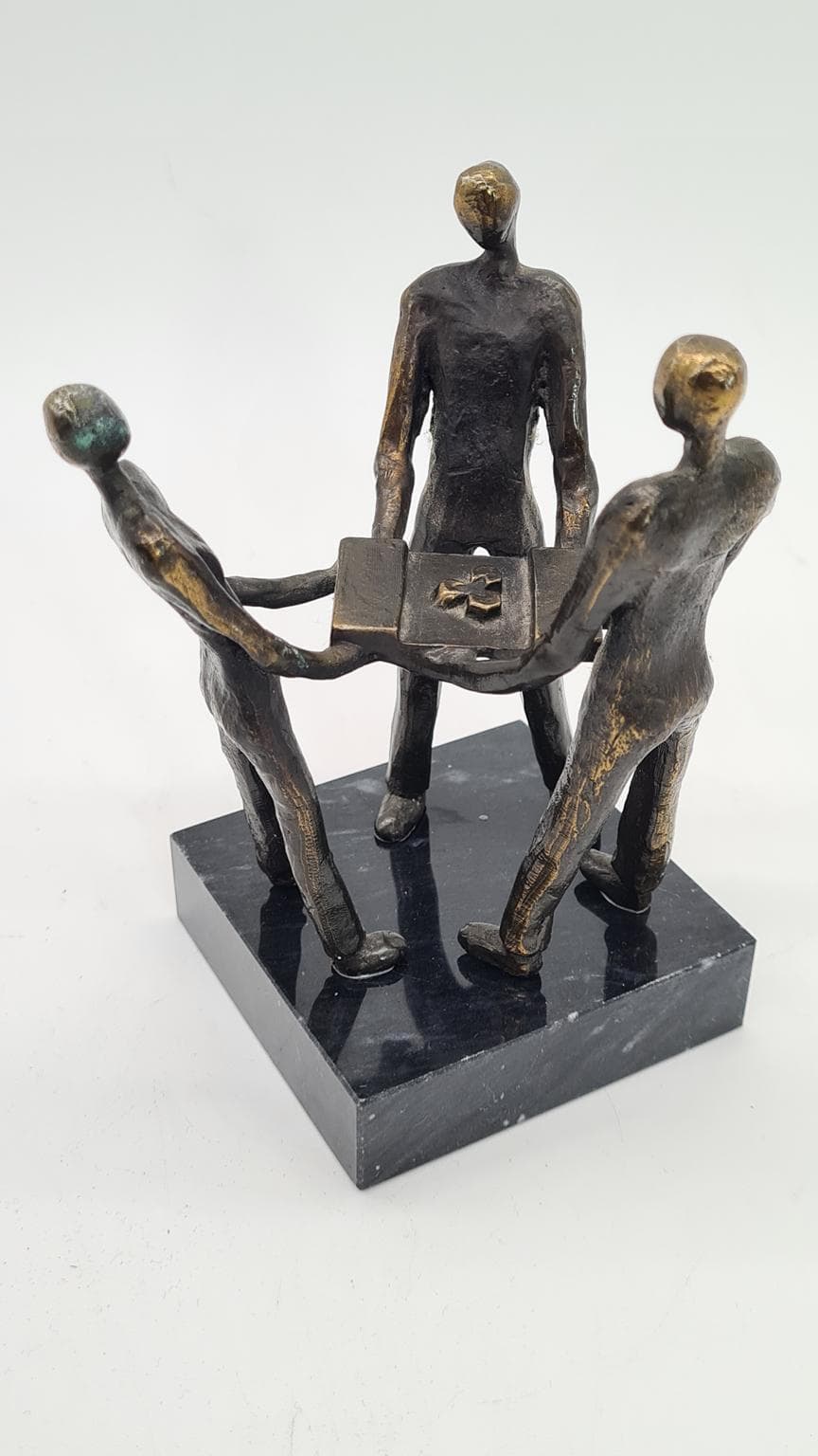 Rzeźba z brązu – Holandia 2000 | Figurka symboliczna | 13 cm - 185717