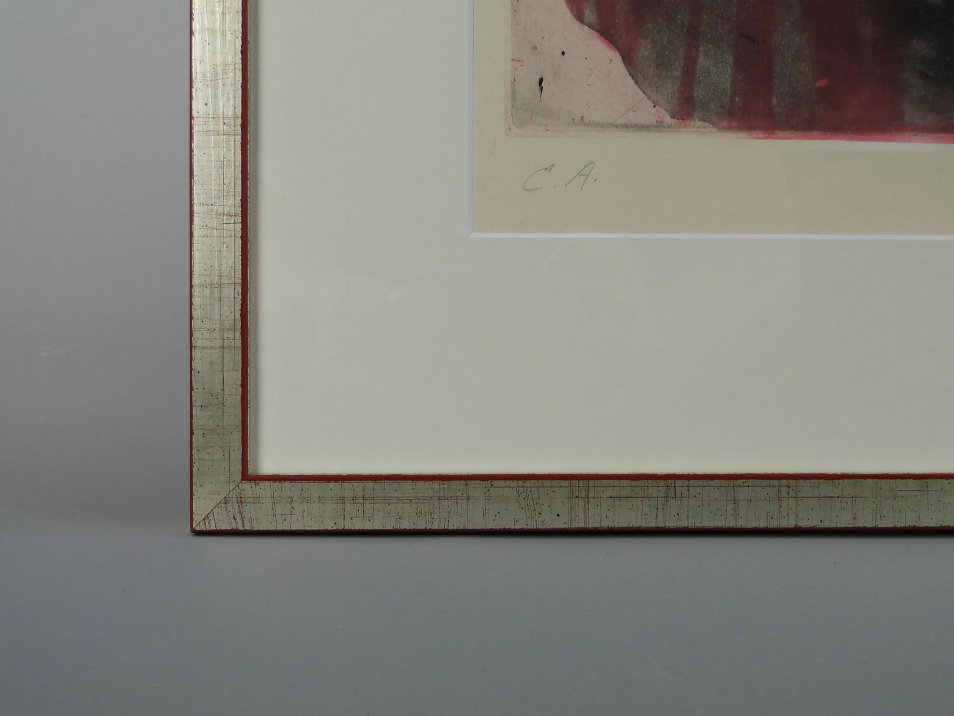 Print Dobrowolnie, maroon paper, by E. Ingarden, Poland, 1980s. - 13070