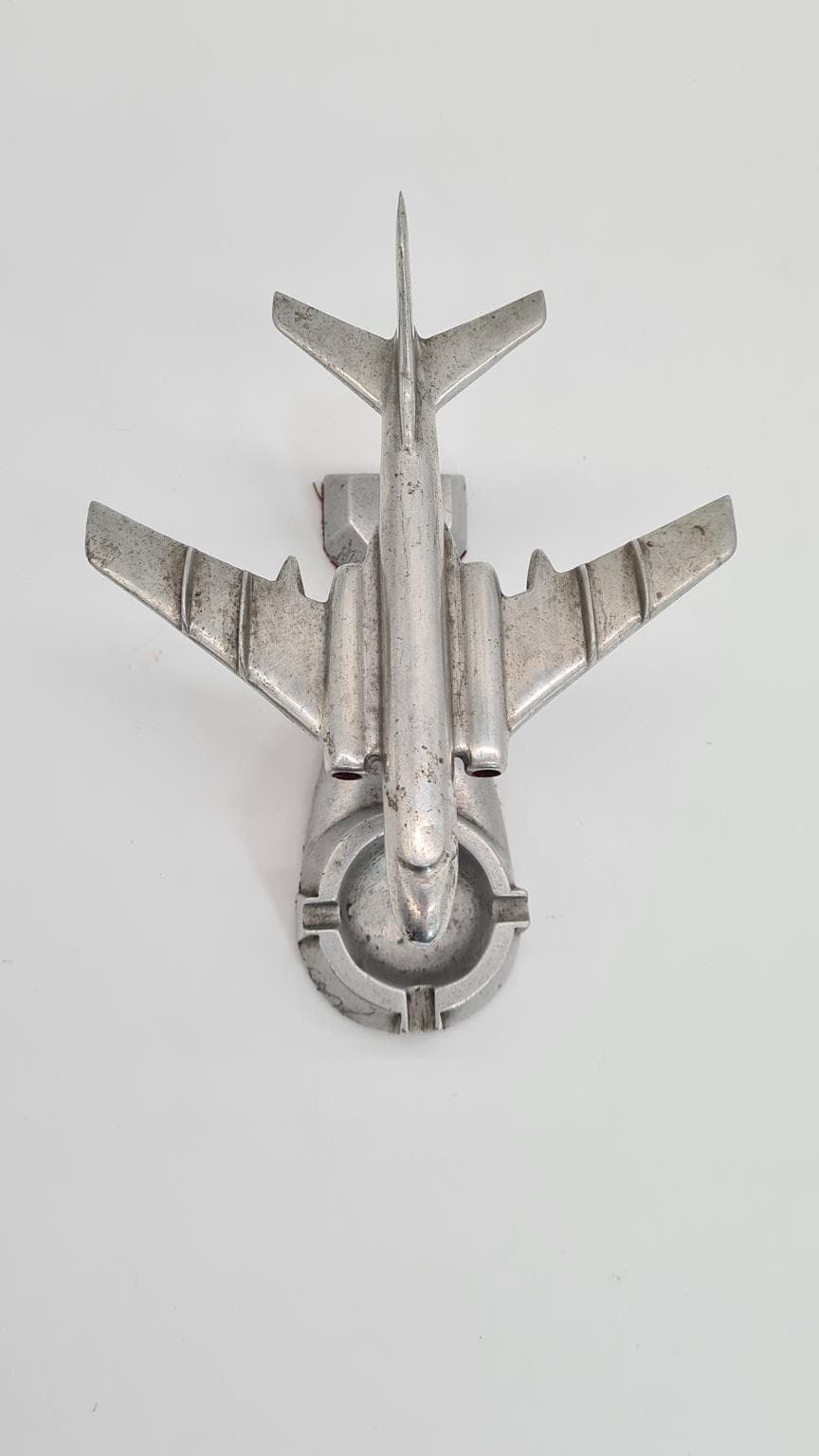 Popielniczka samolot Tupolew Tu-104, srebrny, metal, ZSRR, lata 60. - 185887