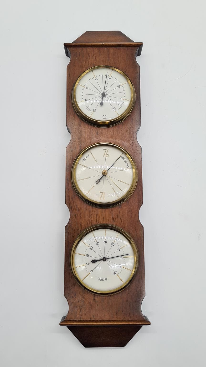 Vintage stacja meteorologiczna – barometr • termometr • higrometr | 45 cm - 185901