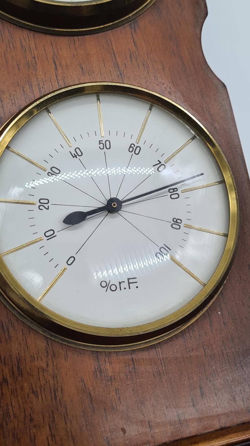 Vintage stacja meteorologiczna – barometr • termometr • higrometr | 45 cm - 185904