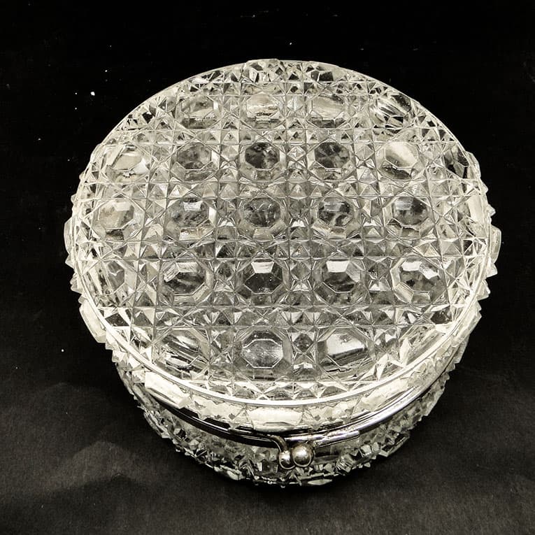 Bonbonniere, Viennese Art Nouveau, pressed glass, Belgium, 1930s. - 186015