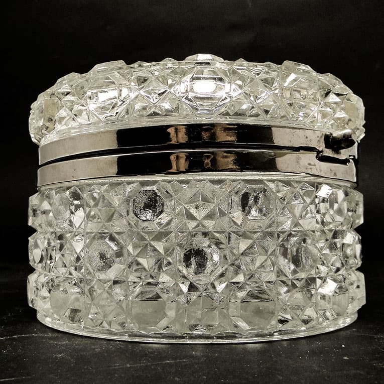 Bonbonniere, Viennese Art Nouveau, pressed glass, Belgium, 1930s. - 186011