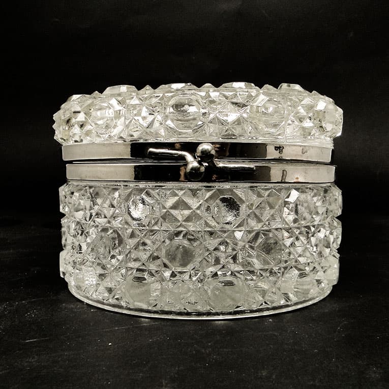 Bonbonniere, Viennese Art Nouveau, pressed glass, Belgium, 1930s. - 186004