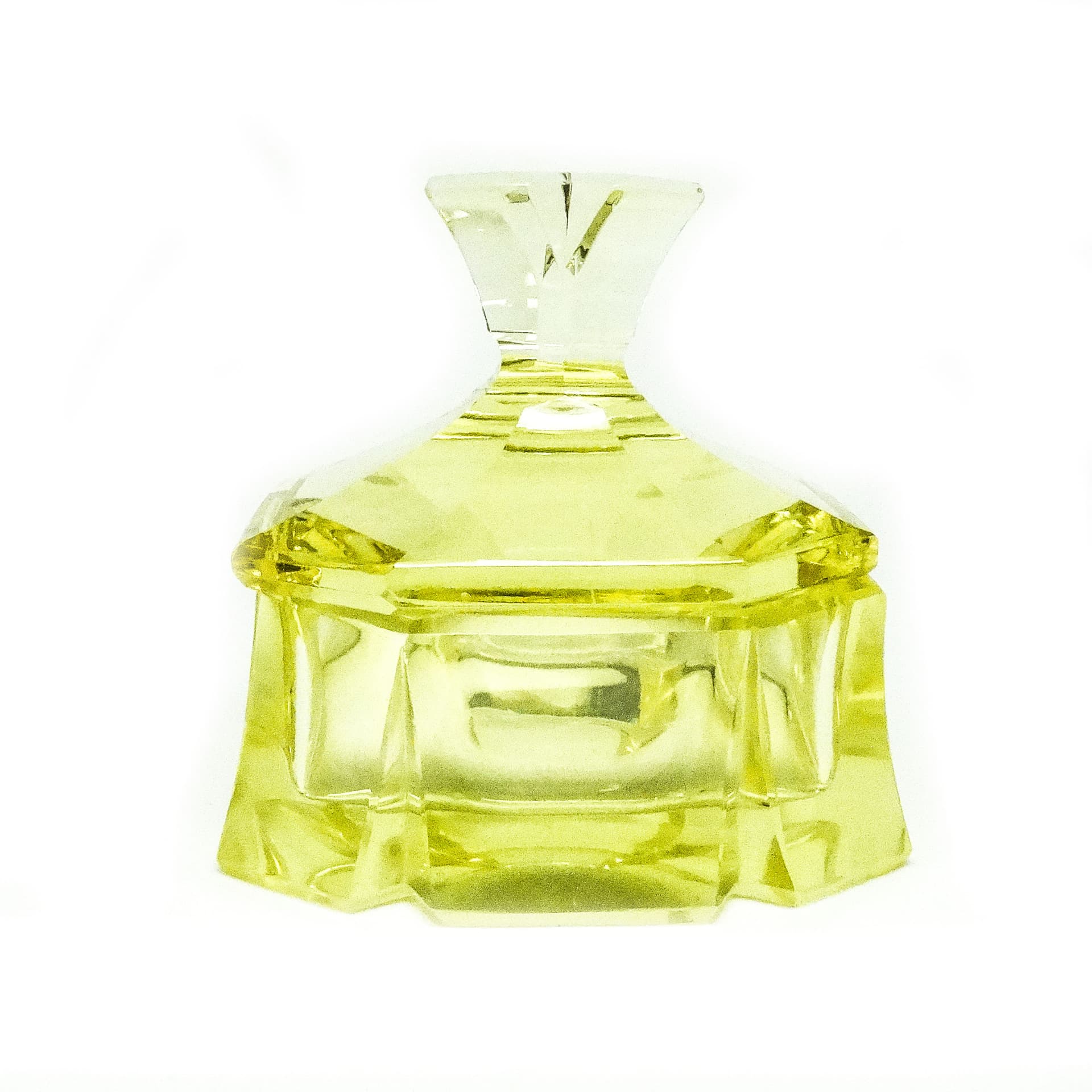 Art Deco bonbonniere, crystal, Moser, Czechoslovakia, 1930s.