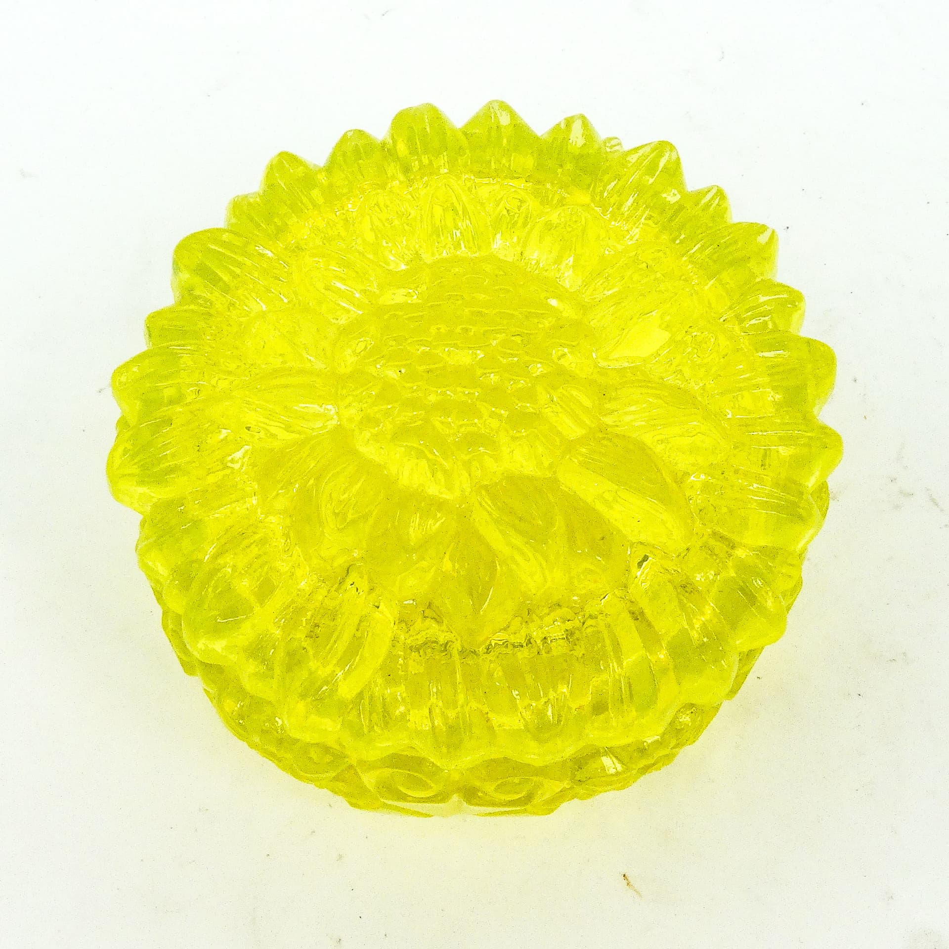 Bomboniera Art déco, szkło uranowe prasowane, Czechosłowacja, lata 50. - 186105