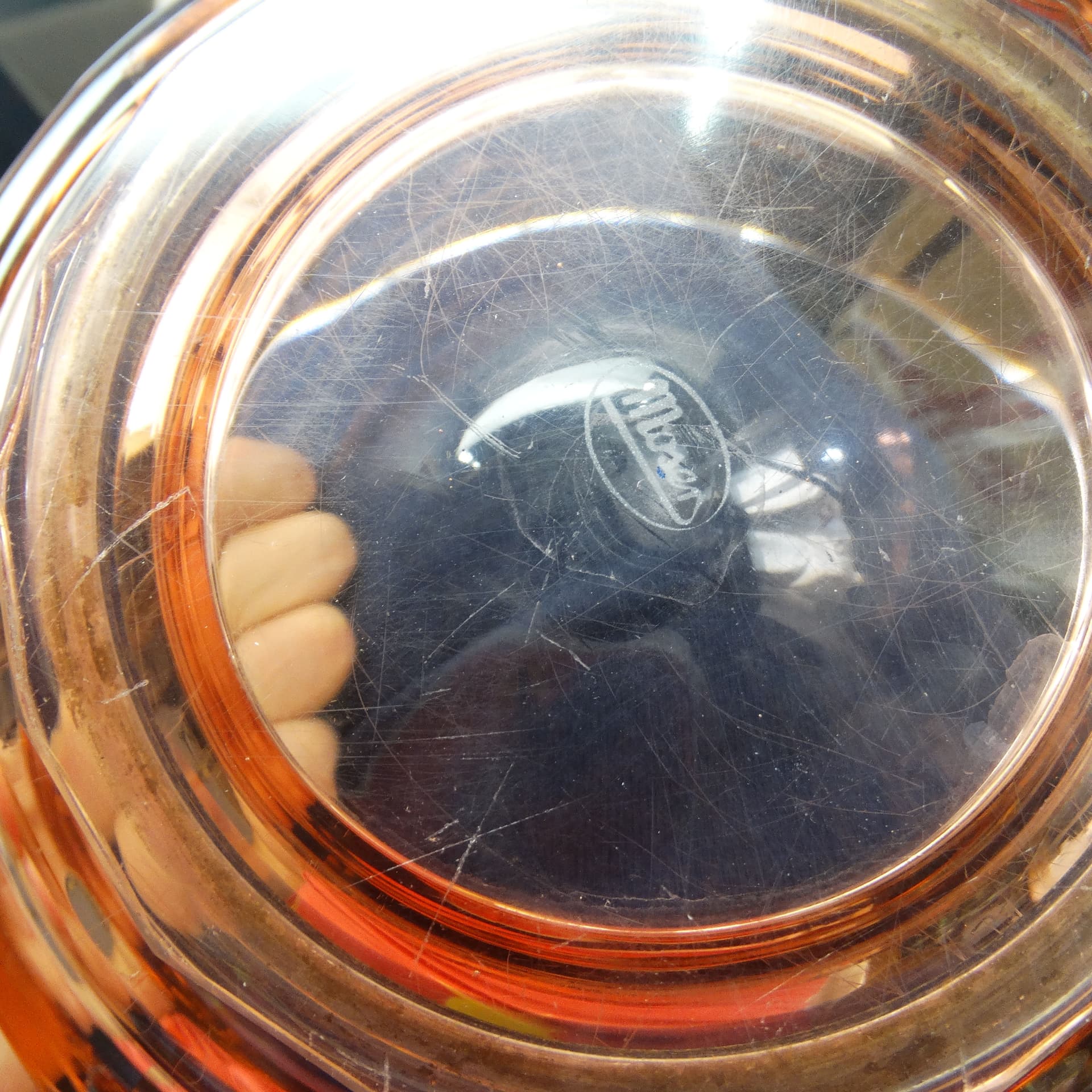 Bomboniera Art Deco, kryształ rozalinowy, Moser, Czechosłowacja, lata 30. - 186169