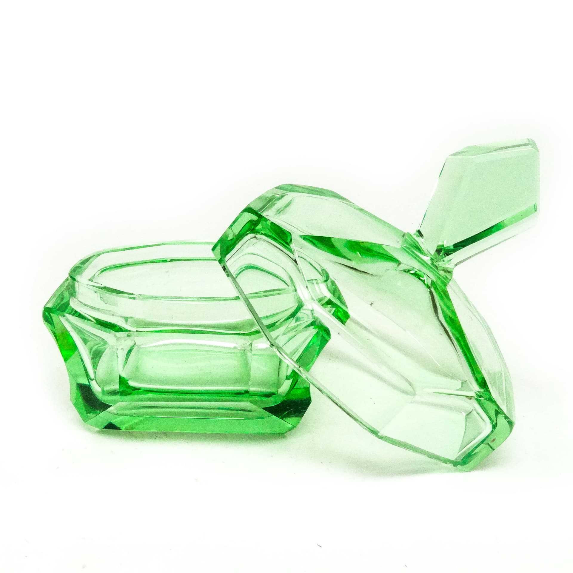 Art Deco bonbonniere, glass, Moser, Czechoslovakia, 1930s. - 186209