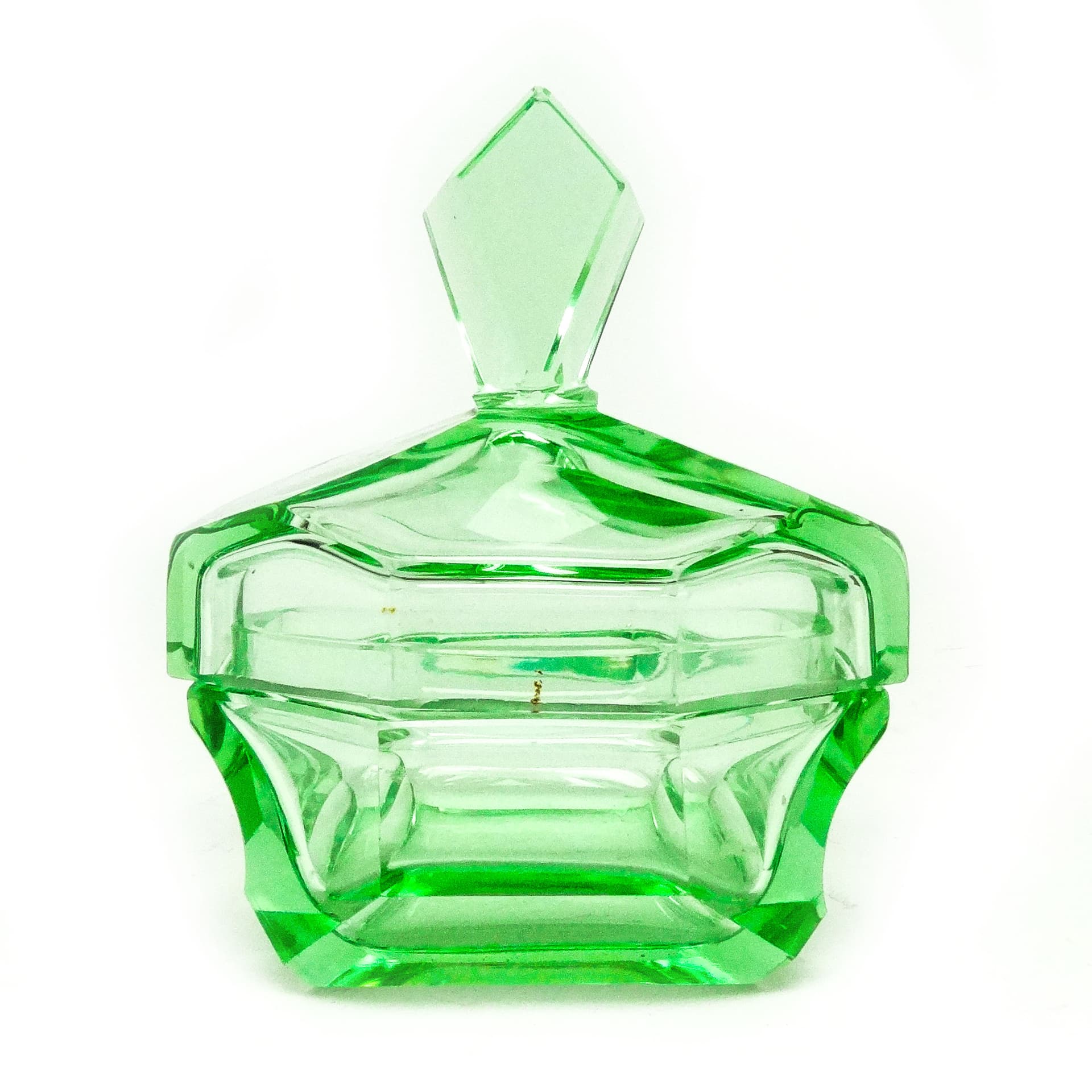 Art Deco bonbonniere, glass, Moser, Czechoslovakia, 1930s. - 186204