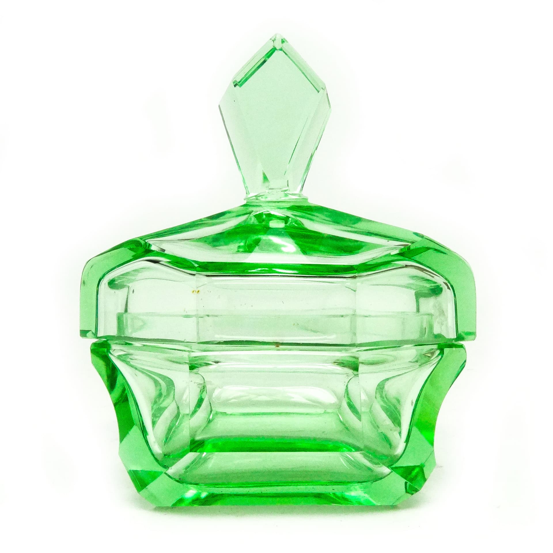 Art Deco bonbonniere, glass, Moser, Czechoslovakia, 1930s. - 186205