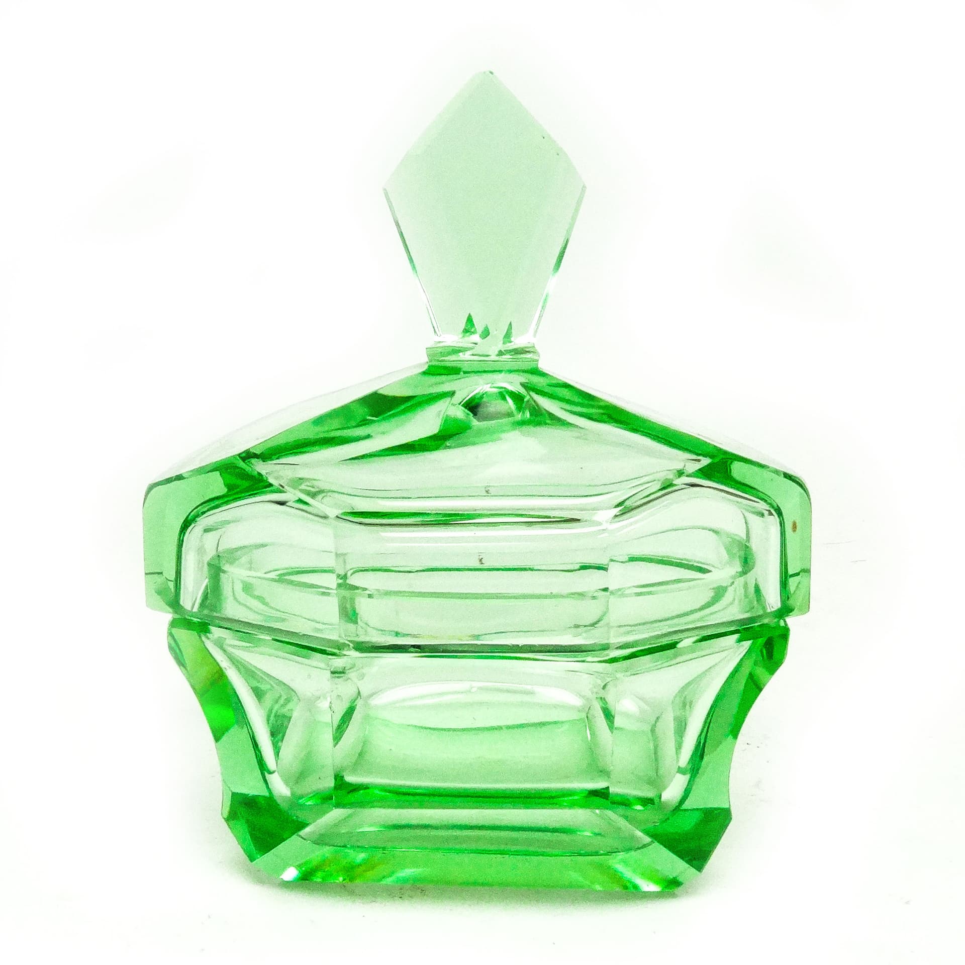 Art Deco bonbonniere, glass, Moser, Czechoslovakia, 1930s. - 186208