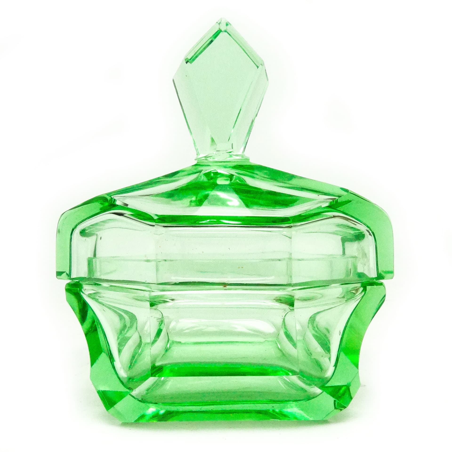 Art Deco bonbonniere, glass, Moser, Czechoslovakia, 1930s. - 186206