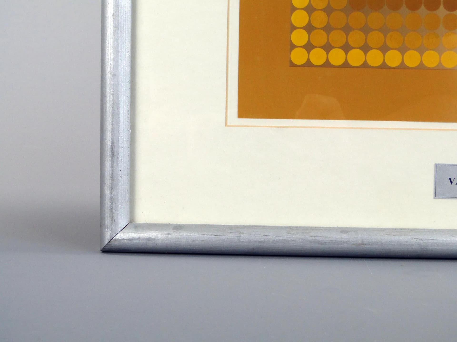 Grafika op-art, multikolor, papier, aut. V. Vasarely, Francja, lata 70. - 13049