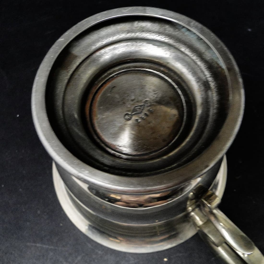 Bulionówka Art Deco, mosiądz srebrzony, Fraget, Polska, lata 50. - 186275