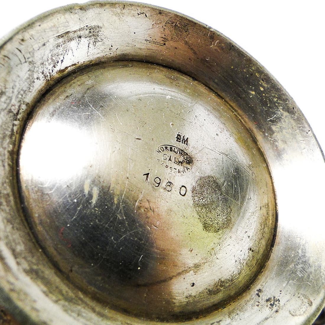 Bulionówka Art Deco, mosiądz srebrzony, Norblin, Polska, lata 30. - 186289