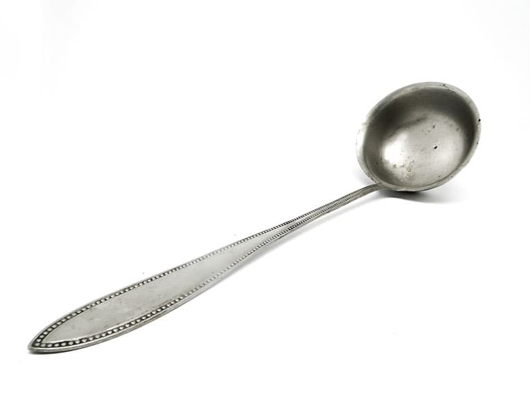 Classic soup ladle, silver-plated brass, Germany, early 20th c.