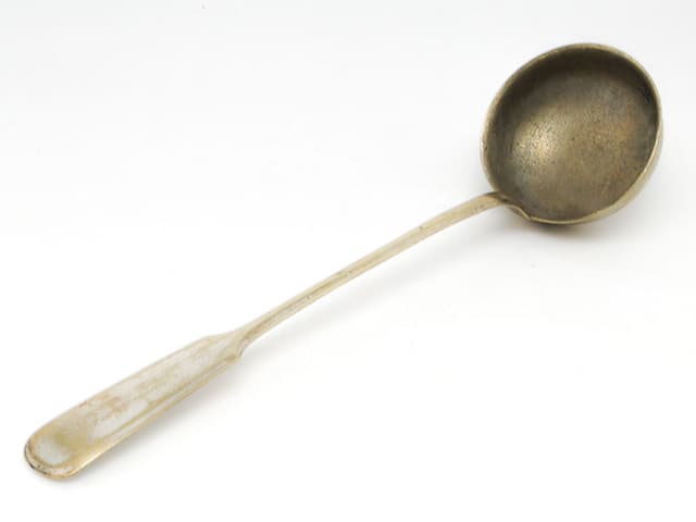 Art Nouveau ladle, silver-plated brass, Germany, early 20th c. - DIMENSION