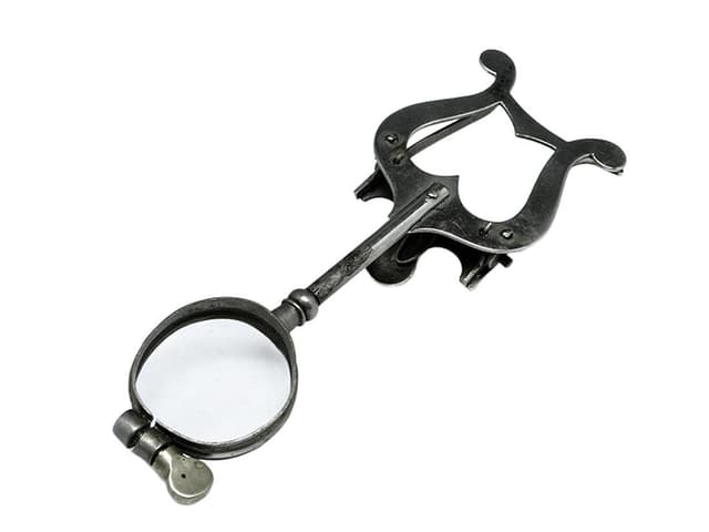 Lyre music holder, brass, 19th c. - DIMENSION