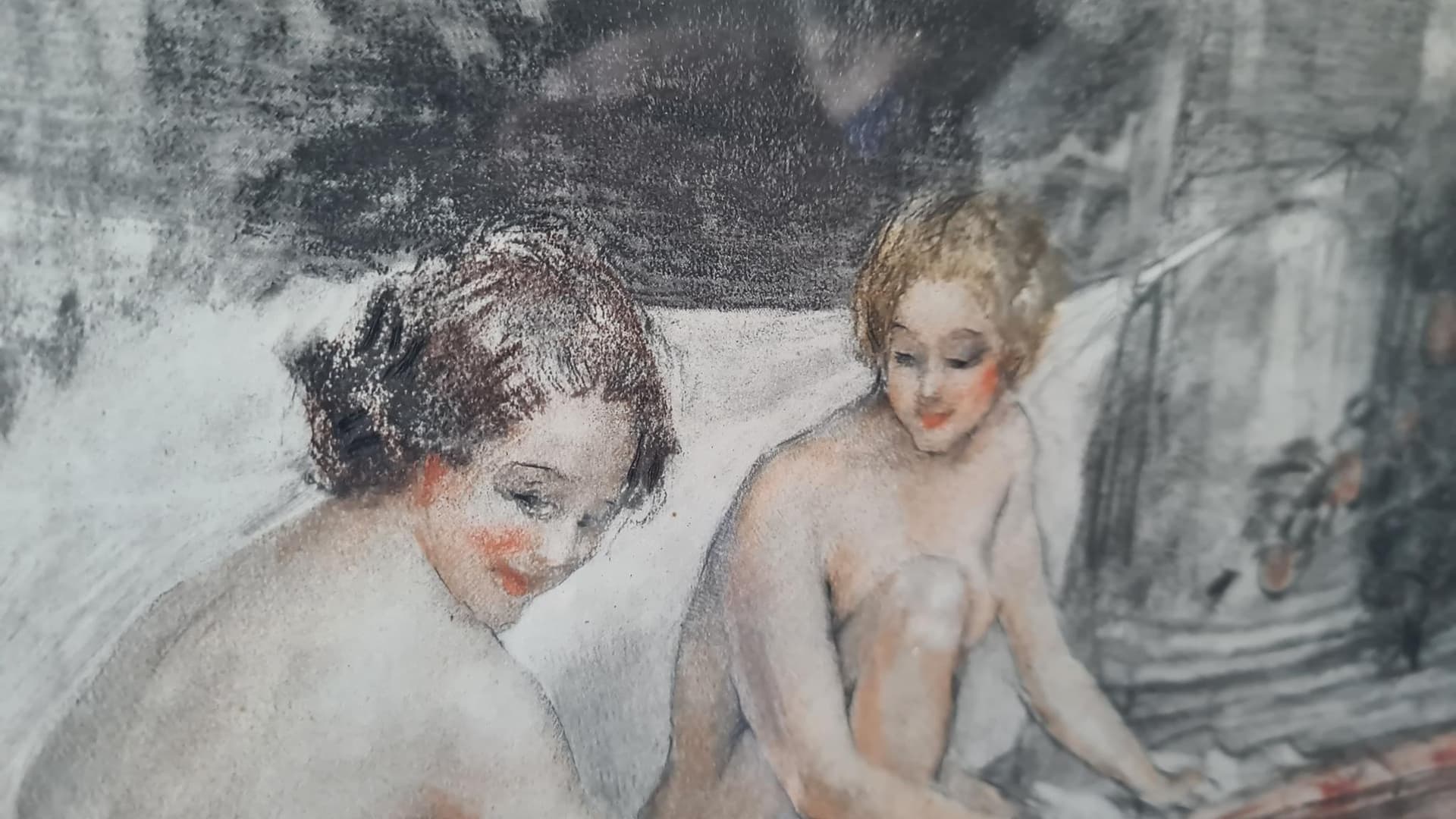 Para grafik Albert Calbet – Francja ok. 1910 | sygnowane | antyki - 186391